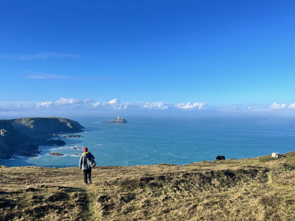 Walking the south west coast path towards Godrevy Head