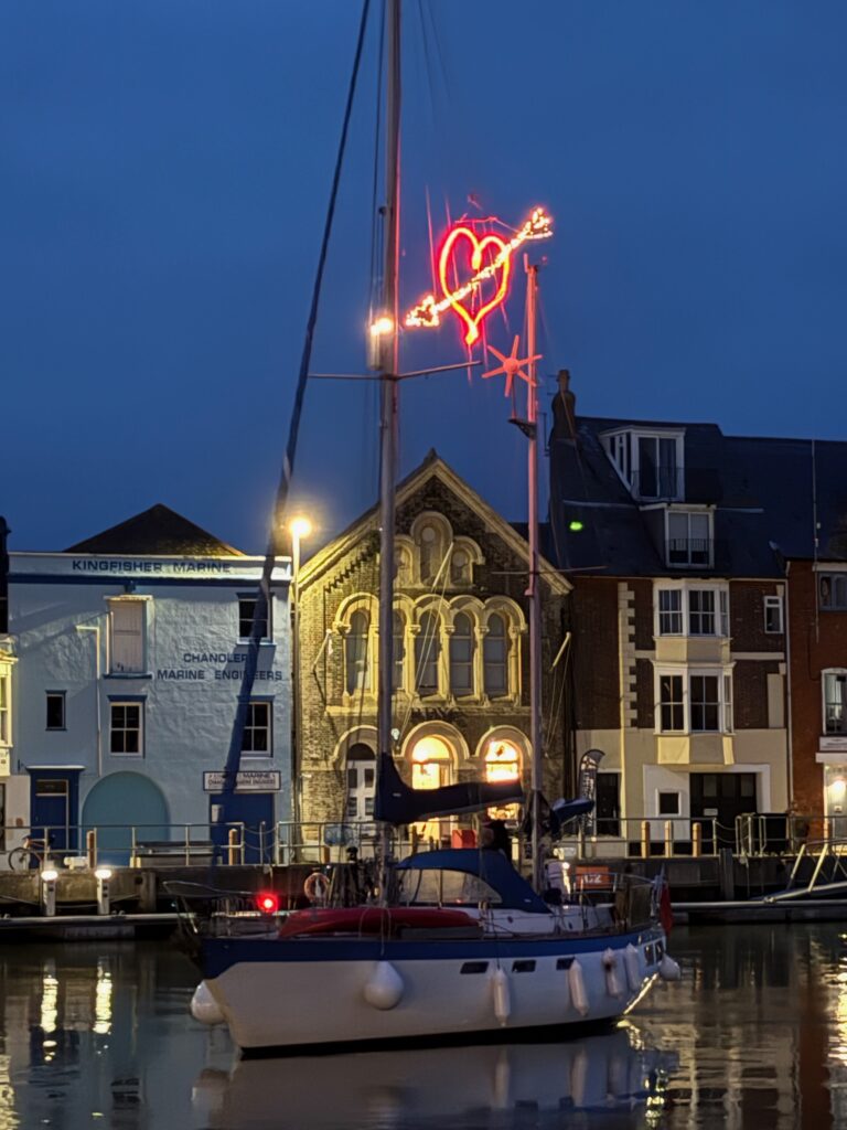 Weymouth harbour on valentines day