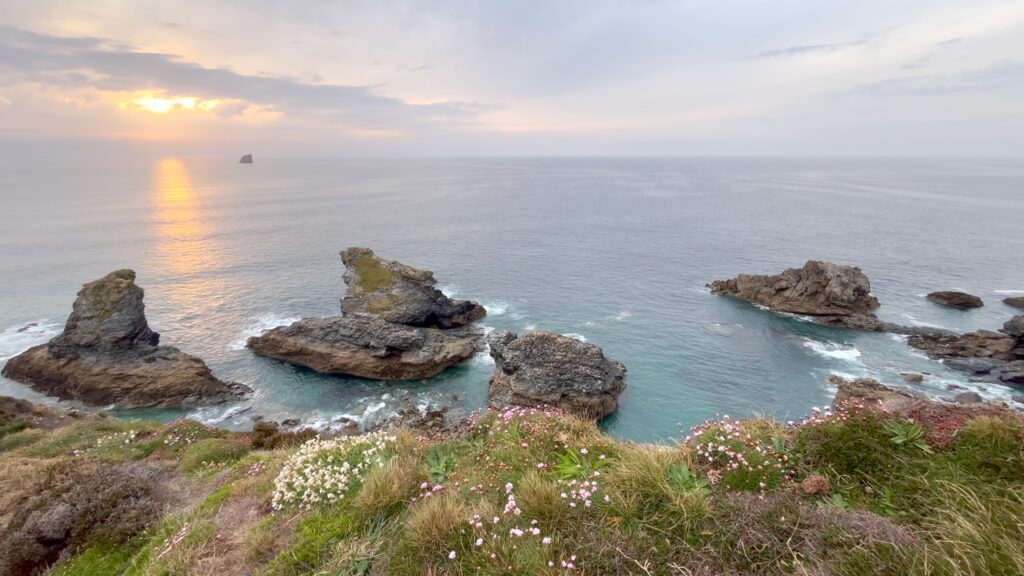 Sunset over Trevellas, St Agnes, Cornwall