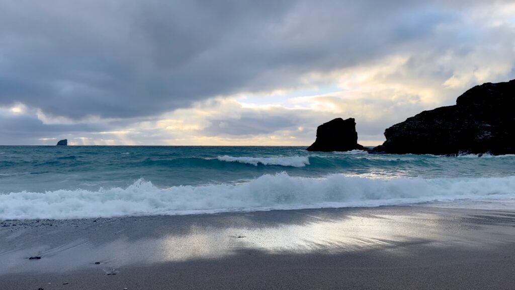 Moody sky over Trevellas, St Agnes, Cornwall