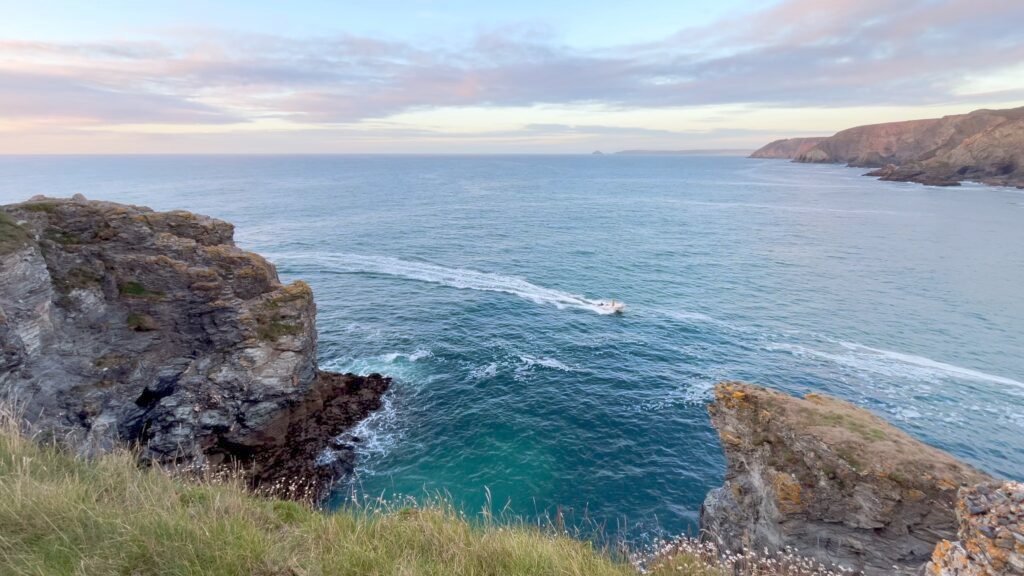 Fishing boat at Trevaunance Cove, St Agnes, Cornwall